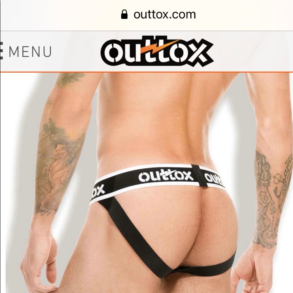 Outtox Black Low Rise Jockstrap  JS144-90-S - Picture 3 of 5